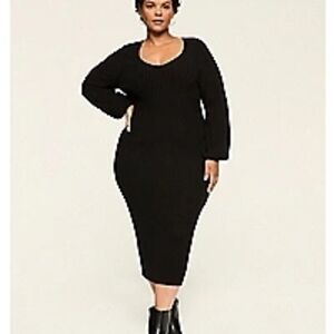 Elegant Black Knit Dress